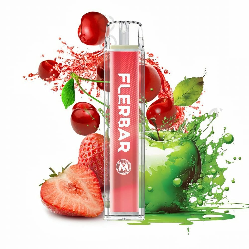 Tigara unica folosinta Flerbar M 600 - Apple Strawberry & Cherry 20mg