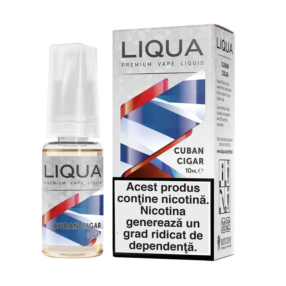 Lichid cu nicotina LIQUA Elements – Cuban Cigar – 10ml – 6mg
