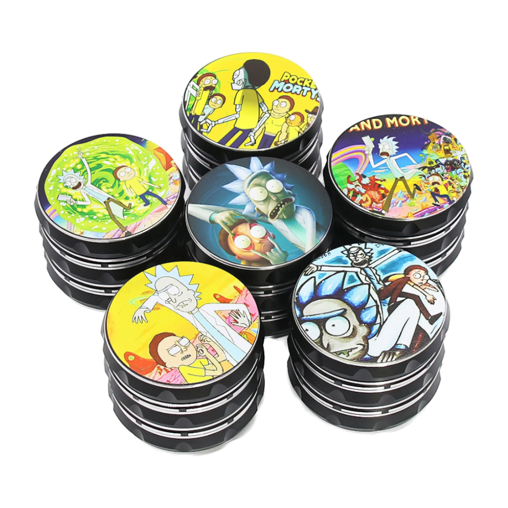 Grinder metalic 63mm 4 parti Rick & Morty