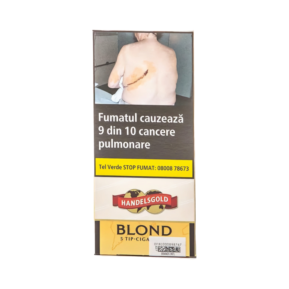 Tigari de foi Handelsgold Tip Blond cu mustiuc de plastic (5)