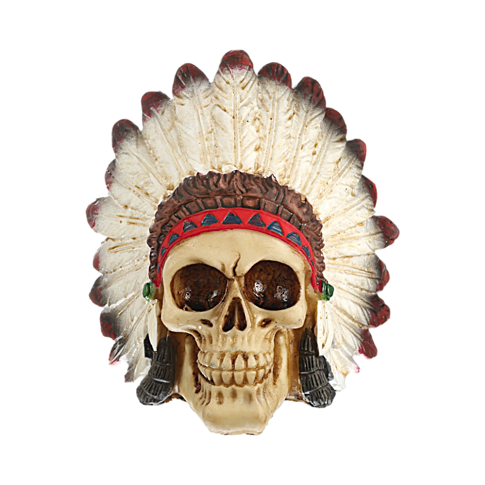 Craniu decorativ din rasina model indian