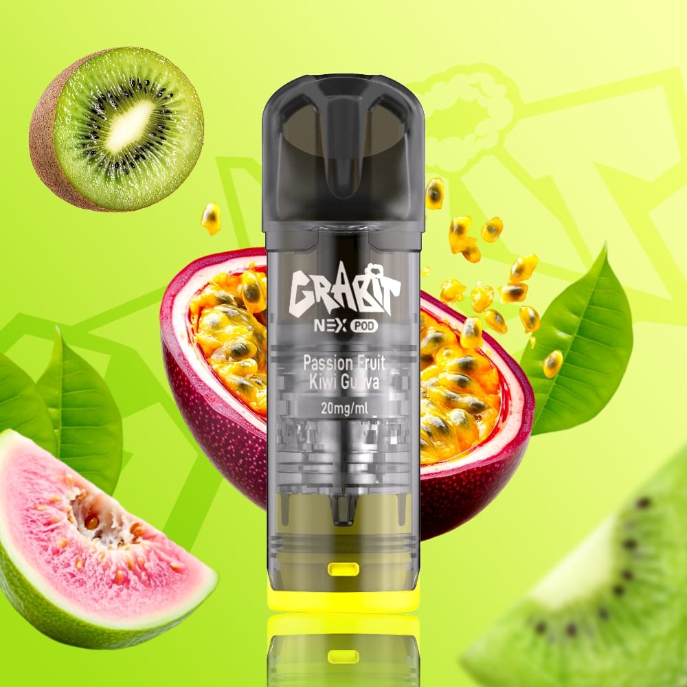 GRABIT NEX POD - Passion Fruit Kiwi Guava 2x - 20mg