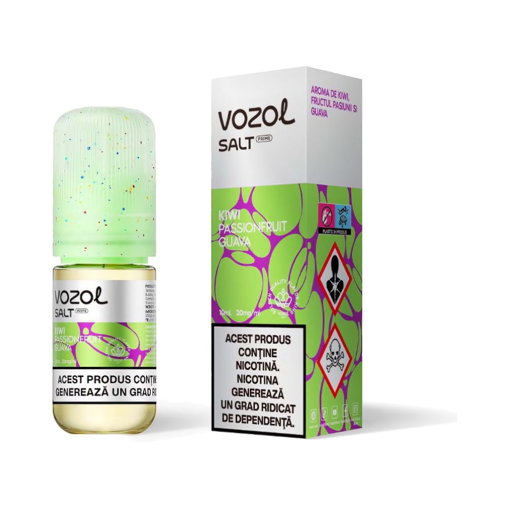 Lichid Vozol Prime Kiwi Passionfruit Guava Salt 10ml 20mg