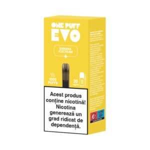 Capsula OnePuff EVO - BANANA ICECREAM 20 MG/ML 1000 Puff